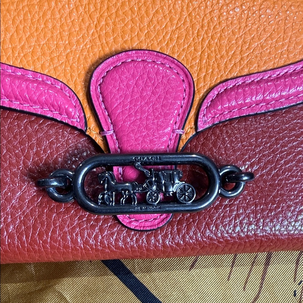 Coach compact wallet Colorful Leather Women's Bag - Picture 3 of 9